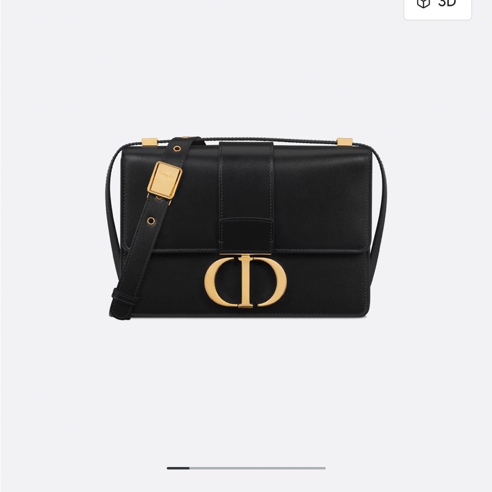 Christian Dior Montaigne 30 - Black Box Calfskin
